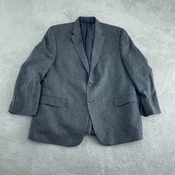 Lauren Ralph Lauren Mens Gray Wool & Cashmere Blend Blazer Size 46R 1196 - Picture 1 of 12